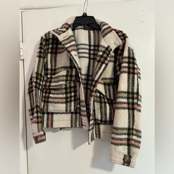 bagatelle Jackets & Blazers - Bagatelle Plaid Cropped Jacket